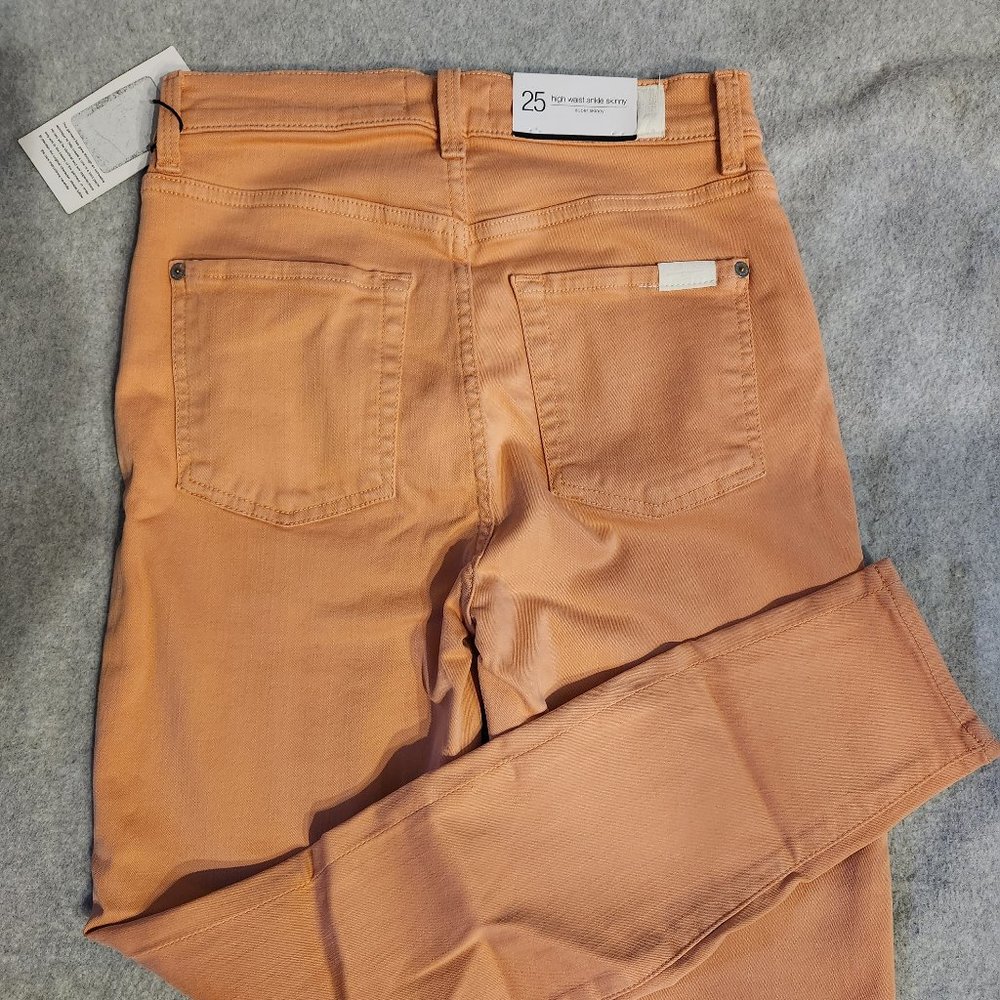 7 For All Mankind High Rise Ankle Skinny Pants - Size 25 - NEW w/ TAGS - Picture 5 of 8